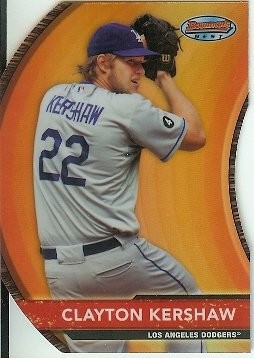 2012 Bowman's best Clayton Kershaw Diecut Refractor 86/99