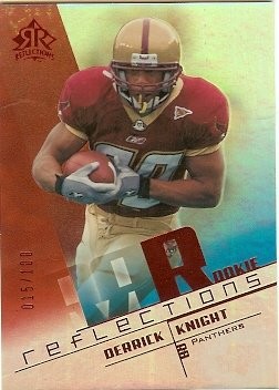 2004 Upper Deck Reflections Derrick Knight Rookie Red 015/100
