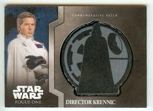 2016 Topps Star Wars: Rogue One Mission Briefing DIRECTOR KRENNIC #5 PATCH CREST