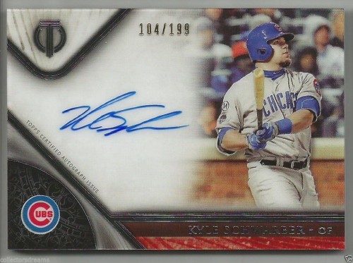 2017 Topps Tribute KYLE SCHWARBER Signed Auto SP #'d 104/199 Cubs