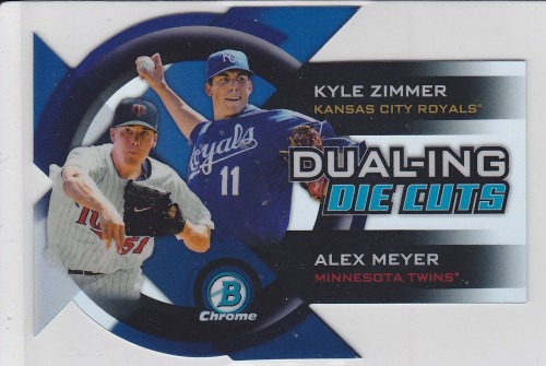 2014 Bowman Chrome Kyle Zimmer Alex Meyer Dual-Ing Refractor Die Cut