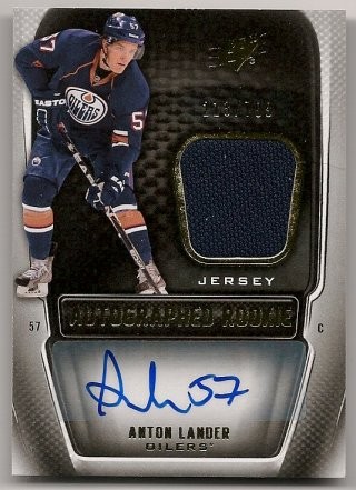 2011-12 UD SPX  Anton Lander Jersey Autograph Rookie 213/799