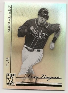 2010 Topps Tribute Evan Longoria Base Gold Single 71/99