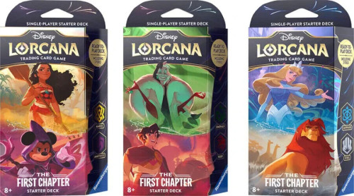 Disney Lorcana First Chapter Starter Deck Set Of 3 (1 Of Each) Factory Sealed 
