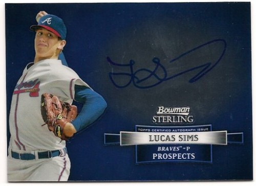 2012 Bowman Sterling Lucas Sims Prospect Autograph