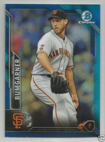 2016 Bowman Chrome MADISON BUMGARNER BLUE Refractor #58 #'d 052/150