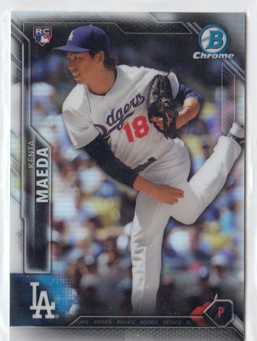 2016 Bowman Chrome KENTA MAEDA Refractor 287/499 #25 DODGERS