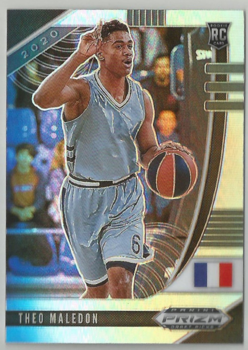 2020-21 Panini Prizm Draft Picks Theo Maledon Silver Prizm Refractor #57 RC