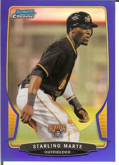 2013 Bowman Chrome Starling Marte Blue Refractor 052/250