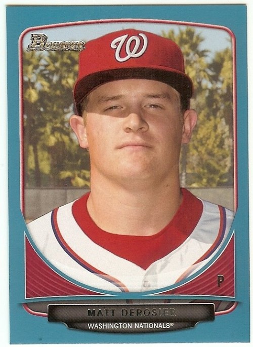 2013 Bowman Draft Draft Picks Blue Paper #BDPP112 Matt Derosier Nationals /500