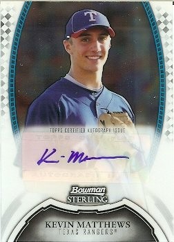 2011 Bowman Sterling Kevin Matthews Autograph