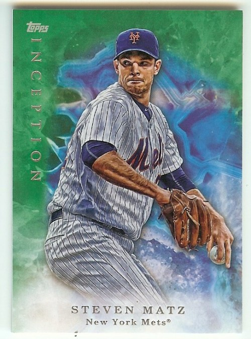 2017 Topps Bowman Inception Parallel Base Green #93 Steve Steven Matz Mets