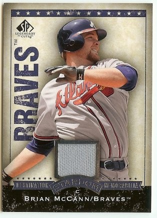 2008 SP Legendary Cuts Brian McCann Destination Stardom Memorabilia