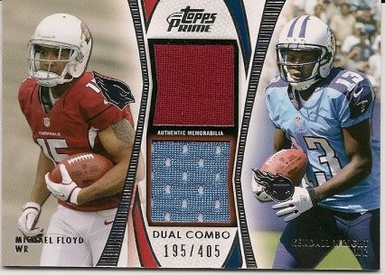 2012 Topps Prime Michael Floyd Kendall Wright Dual Combo 195/405