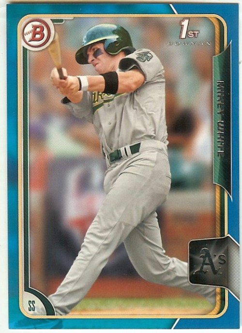 2016 Bowman Mikey White RC Paper Blue 007/150  Card #119 Oakland