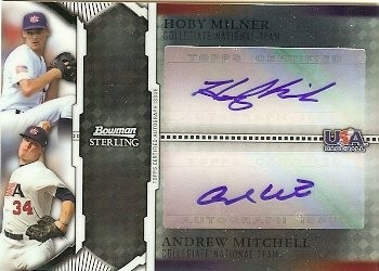 2011 Bowman Sterling Hoby Milner Andrew Mitchell Dual Autograph 014/299