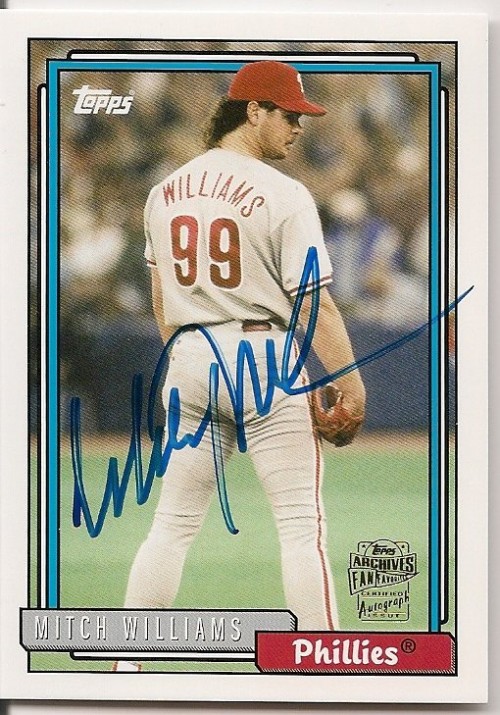 2012 Topps Archives Mitch Williams Autograph Gold Foil Stamp