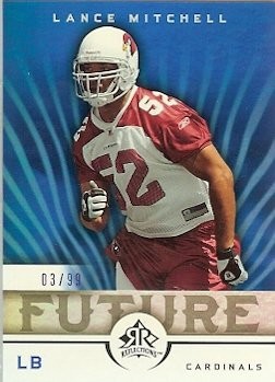 2005 Upper Deck Reflections Lance Mitchell Blue 03/99 Rookie 