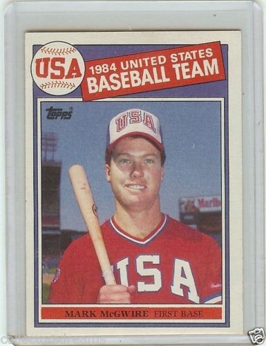 1985 TOPPS MARK MCGWIRE OLYMPIC ROOKIE CARD #401 USA RC