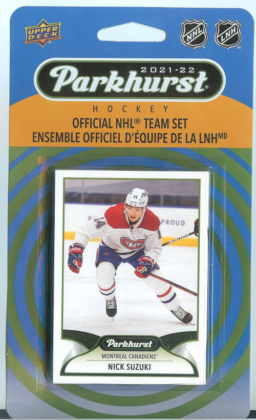 2021-22 UD Parkhurst Montreal Canadiens Team Set Cole Caufield Rookie RC