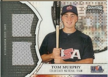 2011 Bowman Sterling Tom Murphy X-Fractor Dual Relic Card 183/199