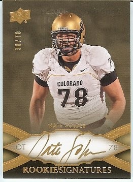 2011 Upper Deck UD Exquisite Nate Solder Rookie Signatures 38/70