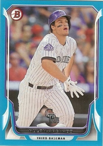2014 Bowman Blue Baseball #20 Nolan Arenado 056/500 Colorado Rockies