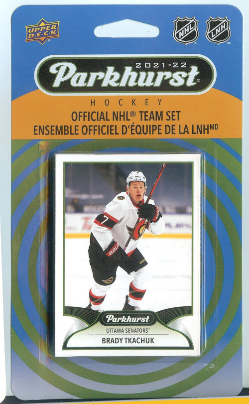 2021-22 UD Parkhurst Ottawa Senators Team Set Tkachuk Stutzle Norris