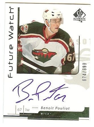 2006-07 Upper Deck SP Authentic Benoit Pouliot Autograph Future Watch Rookie 674/999