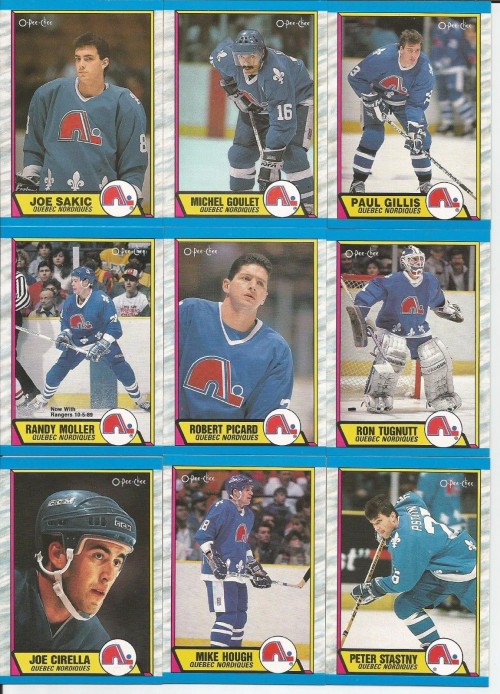 1989-90 OPC O-PEE-CHEE JOE SAKIC RC QUEBEC 14 CARD TEAM SET NM-MT
