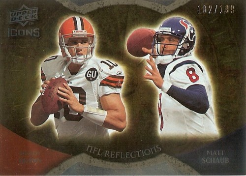 2009 Upper Deck Icons Brady Quinn Matt Schaub NFL Reflections 102/199