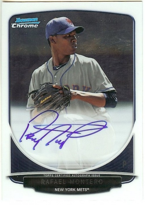 2013 Bowman Chrome Rafael Montero Autograph 