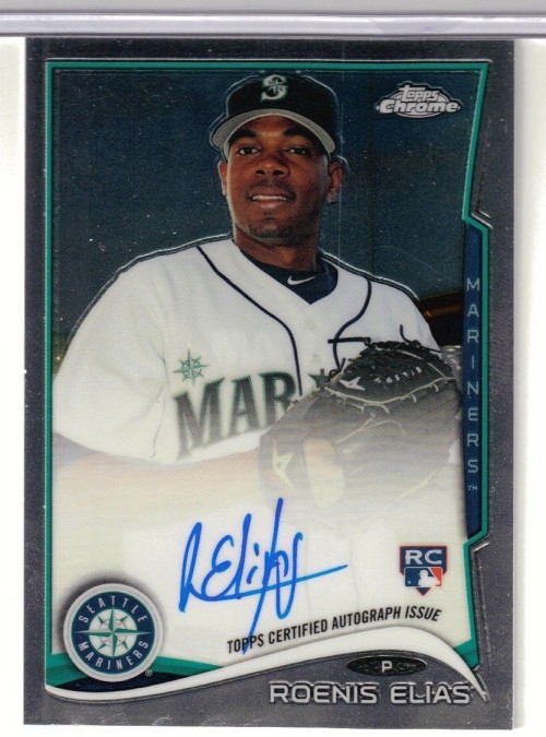 2014 Topps Chrome Roenis Elias Autographed Rookie Card #RE Mariners
