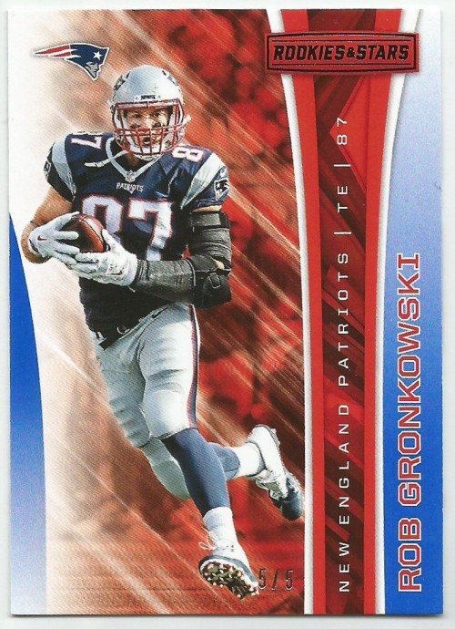 2017 Panini Rookies & Stars ROB GRONKOWSKI RED PARALLEL #'d 5/5 PATRIOTS