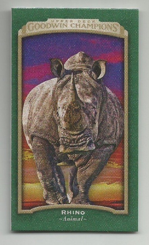 2017 Upper Deck Goodwin Cloth Lady Luck Mini #'d 15/25 Rhino Card #16
