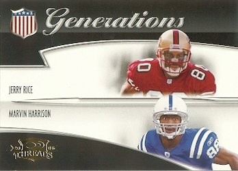 2006 Donruss Threads Jerry Rice Marvin Harrison Generations
