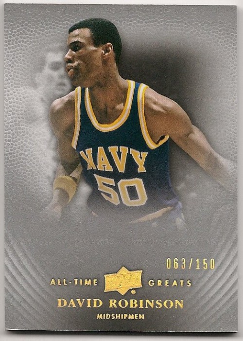 2012-13 Upper Deck All-Time Greats David Robinson Base Single 063/150
