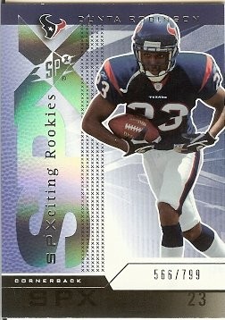 2004 Upper Deck SPX Dunta Robinson Rookie 566/799
