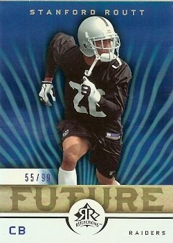 2005 Upper Deck Reflections Stanford Routt Blue 55/99 Rookie 