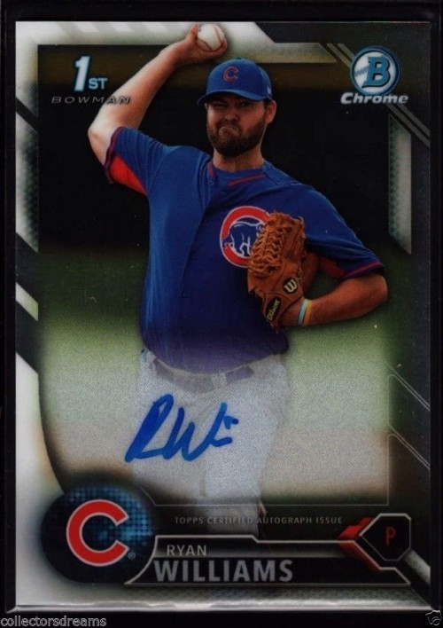 2016 Bowman Chrome Prospects #/499 REFRACTOR AUTO #BCAP-RW RYAN WILLIAMS Cubs