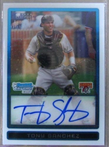 2009 Bowman Chrome Draft Prospects Tony Sanchez Refractor Autograph 269/500