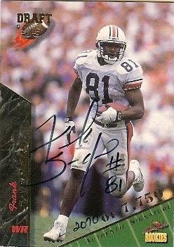 1995 Signature Rookies Frank Sanders Autograph 2070/7750