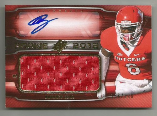 2012 UD SPX Mohamed Sanu Autograph Jersey Rookie /399