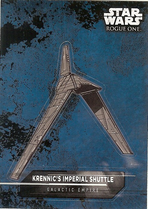 2016 Topps Star Wars Rogue One Sticker KRENNIC'S IMPERIAL SHUTTLE #18