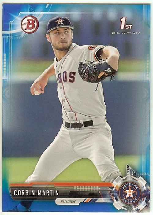 2017 Bowman Draft Blue Corbin Martin Houston Astros  005/150