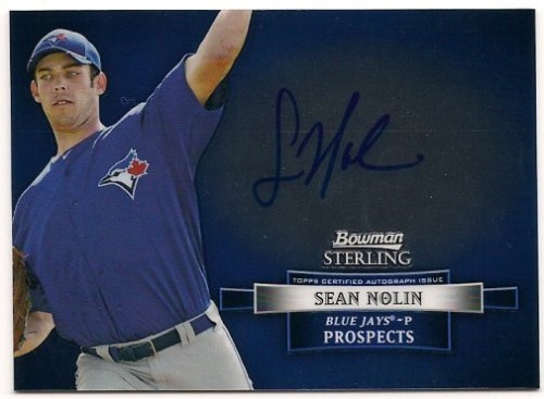 2012 Bowman Sterling Sean Nolin Prospect Autograph