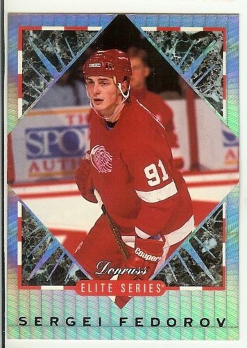 1993-94 Donruss Elite Series Sergei Fedorov #'d /10000 Detroit Red Wings Card #2