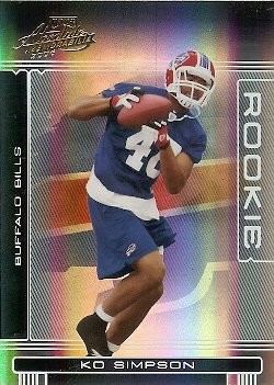 2006 Playoff Absolute Memorabilia Ko Simpson Rookie 591/999