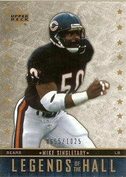 2005 Upper Deck Legends Mike Singletary LH 0655/1025