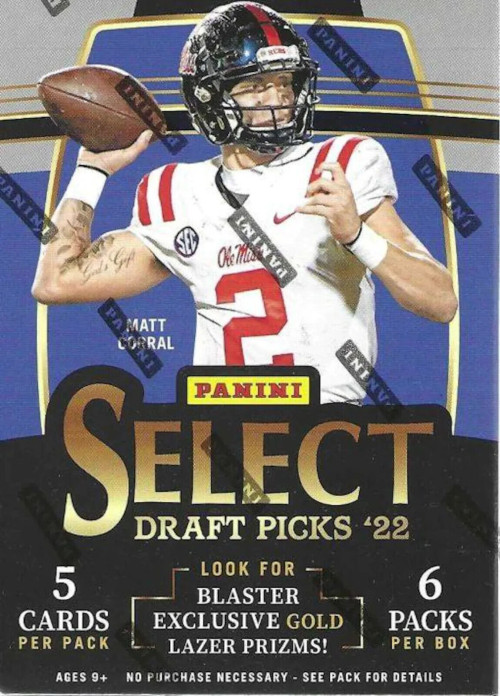 2022 Panini Select Draft Picks Football Blaster Box Factory Sealed